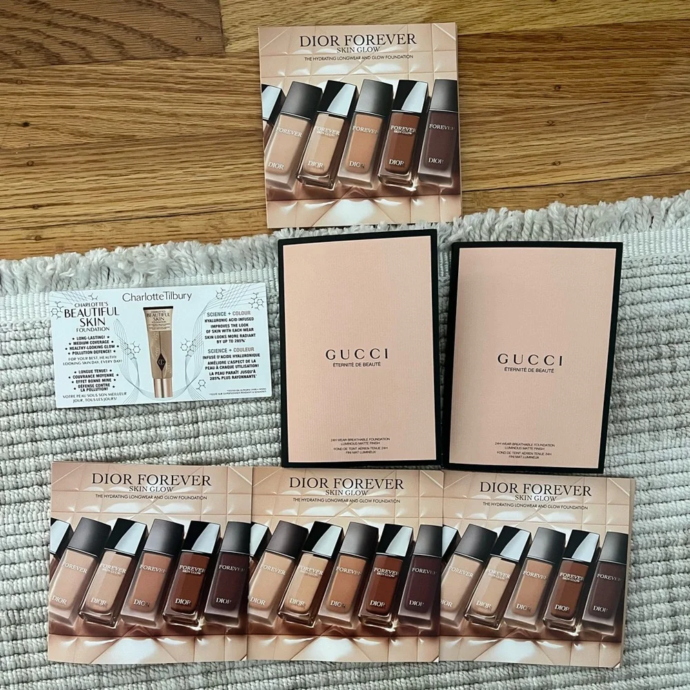 7 Gucci Dior Charlotte Tilbury Foundations Cards